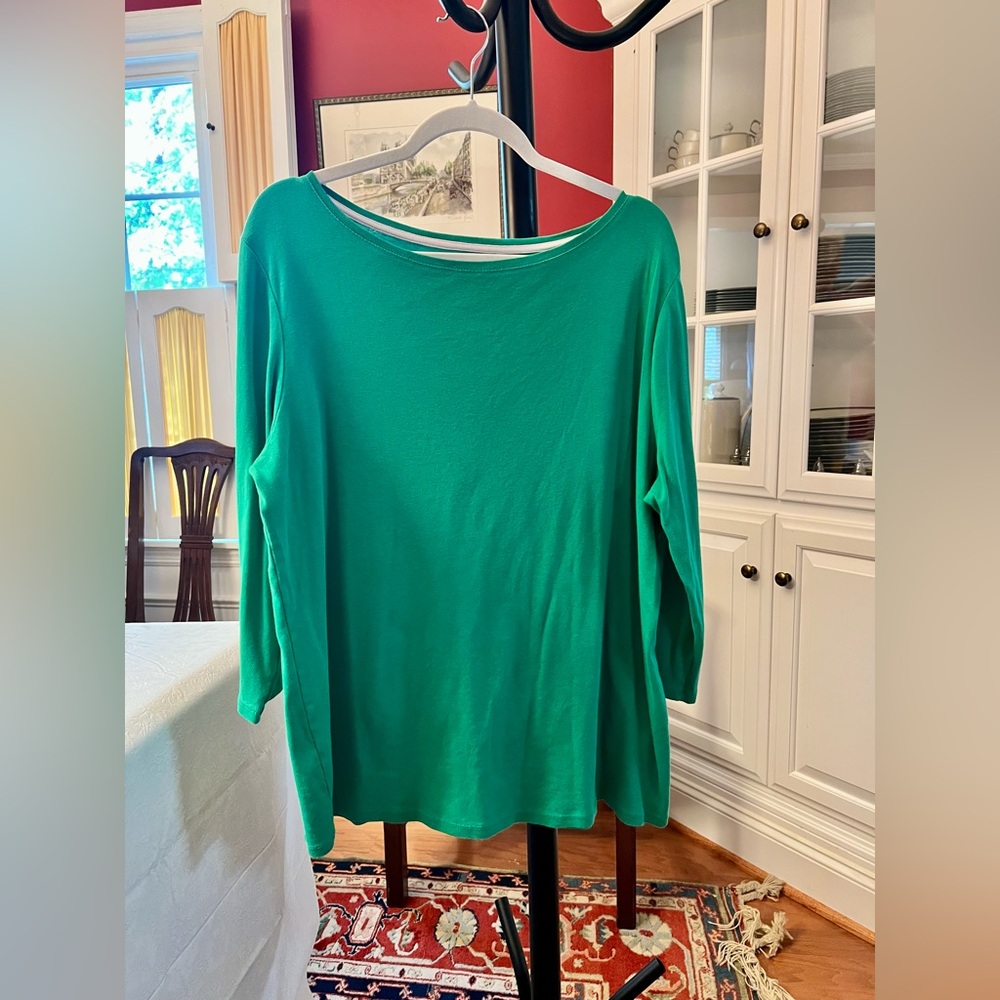 Talbots Vibrant Green Long Sleeve Top
